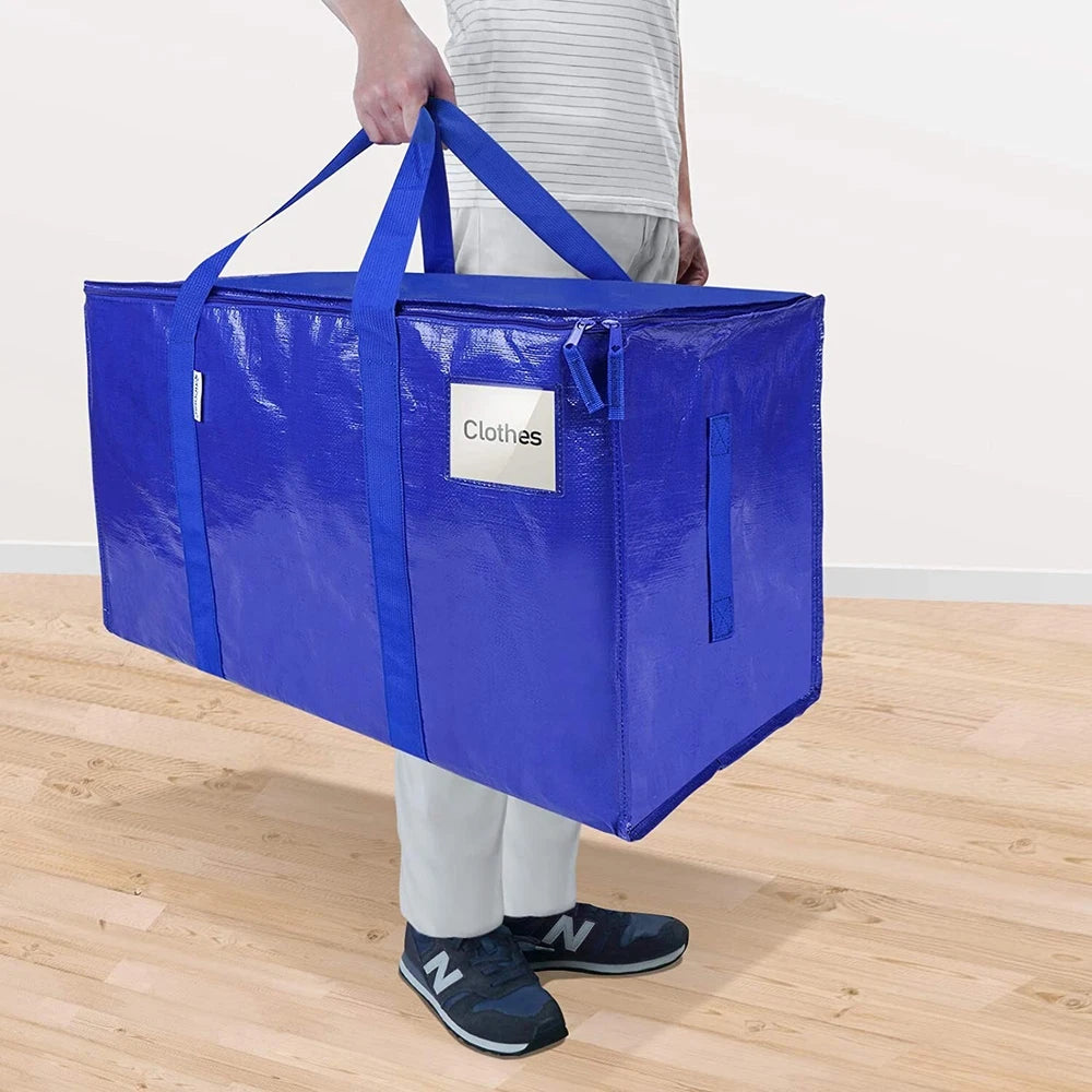 16 Pack Extra Large Moving Bags with Zippers & Carrying Handles, Heavy-Duty Stor