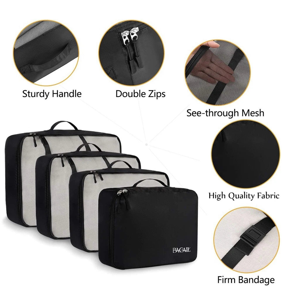 8 Set Packing Cubes Luggage Packing Organizers for Travel Accessories