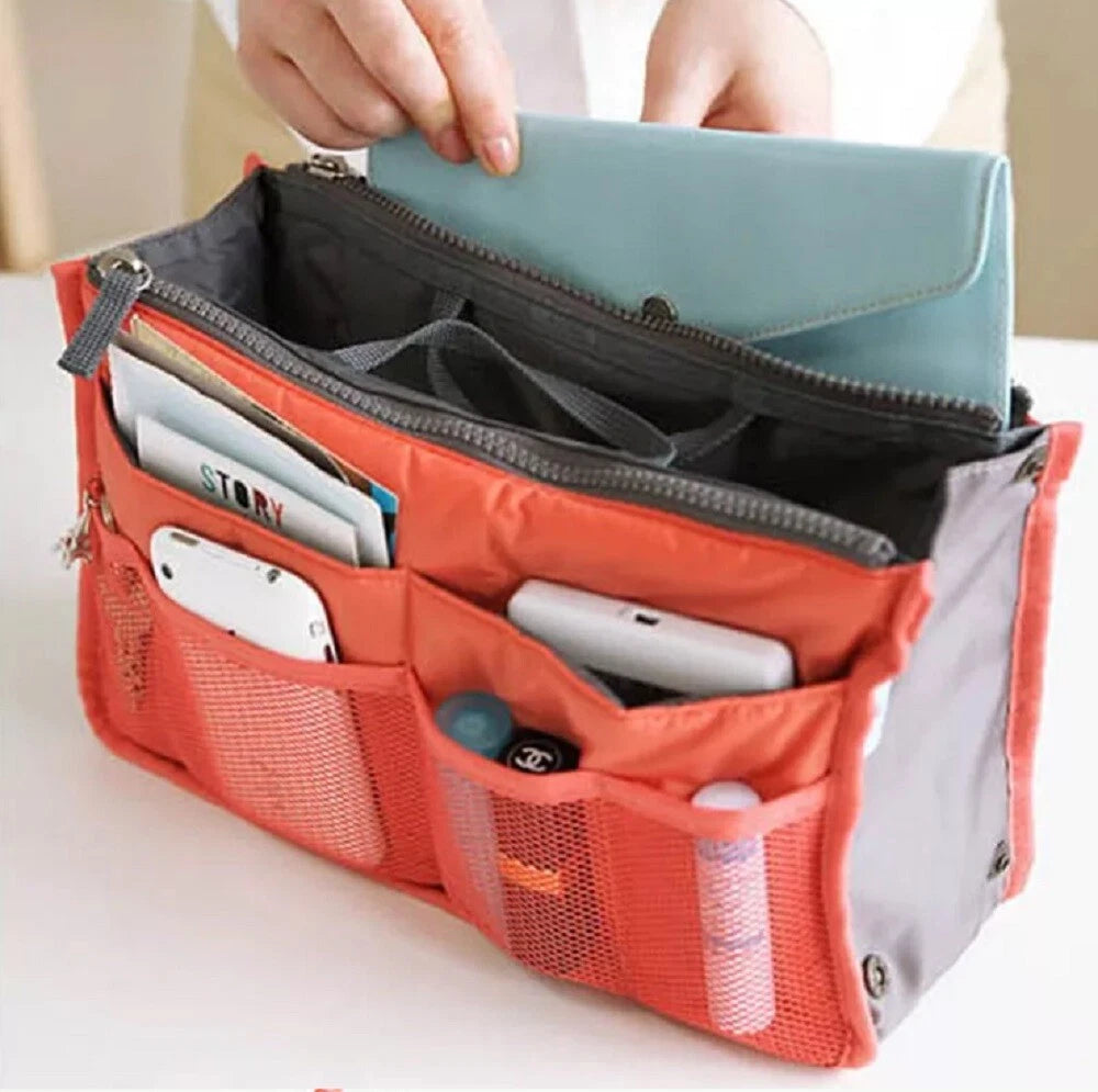 Women’s Travel Handbag Organizer Insert – Multi-Pocket Tote Purse Liner for Bags