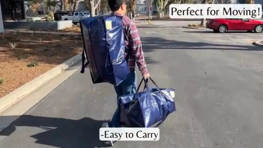 6 Pack Extra Large Moving Bags with Zippers & Carrying Handles – Heavy-Duty