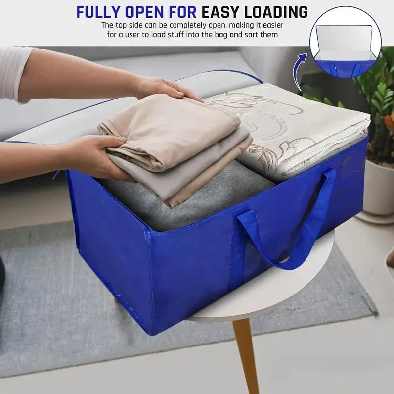 6 Pack Extra Large Moving Bags with Zippers & Carrying Handles – Heavy-Duty