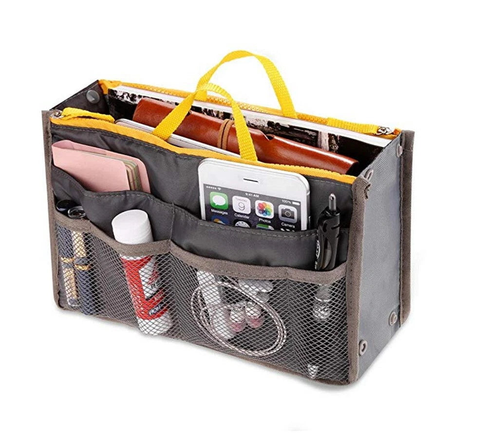 Women’s Travel Handbag Organizer Insert – Multi-Pocket Tote Purse Liner for Bags