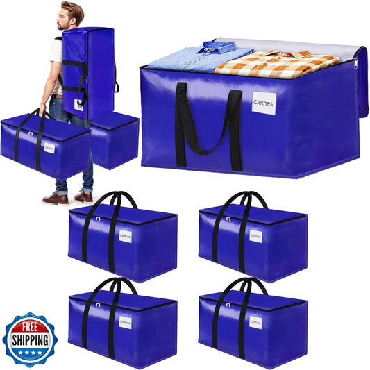 FabSpace 4-Pack Moving Bags with Backpack Straps and Carry Handles, 25 Gallon