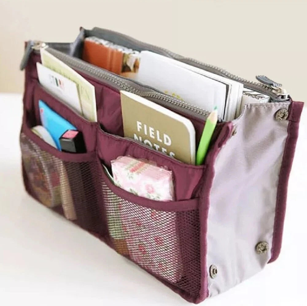 Women’s Travel Handbag Organizer Insert – Multi-Pocket Tote Purse Liner for Bags