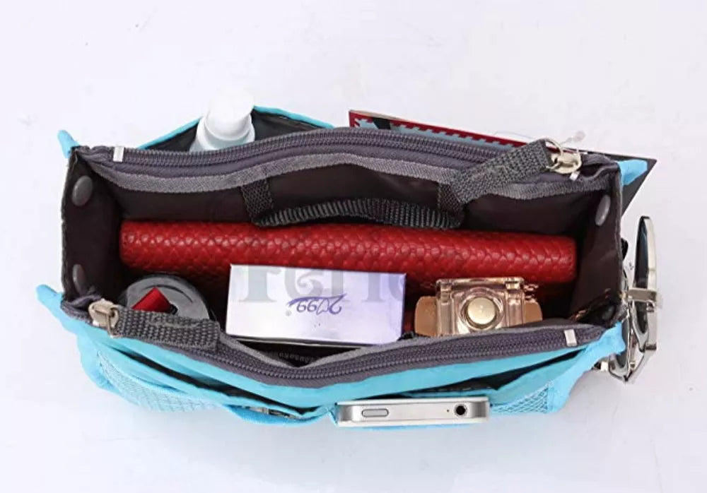 Women’s Travel Handbag Organizer Insert – Multi-Pocket Tote Purse Liner for Bags