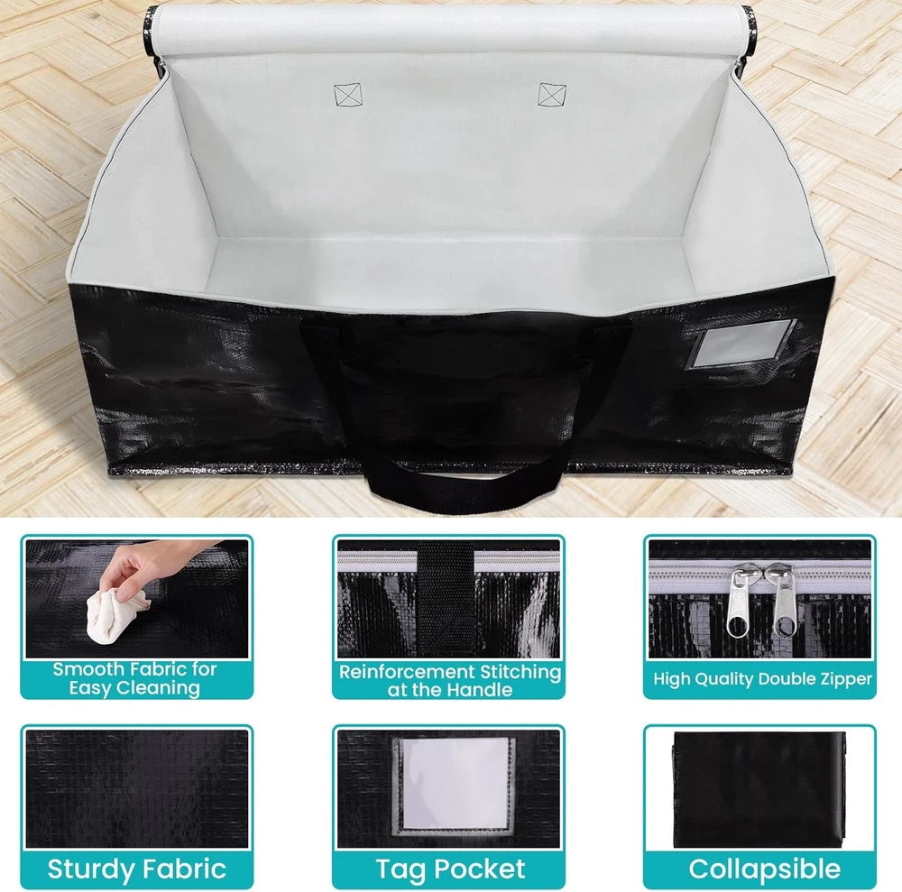 Extra Large Moving Boxes- Moving Bags with Carrying Handles and Labeled Bags