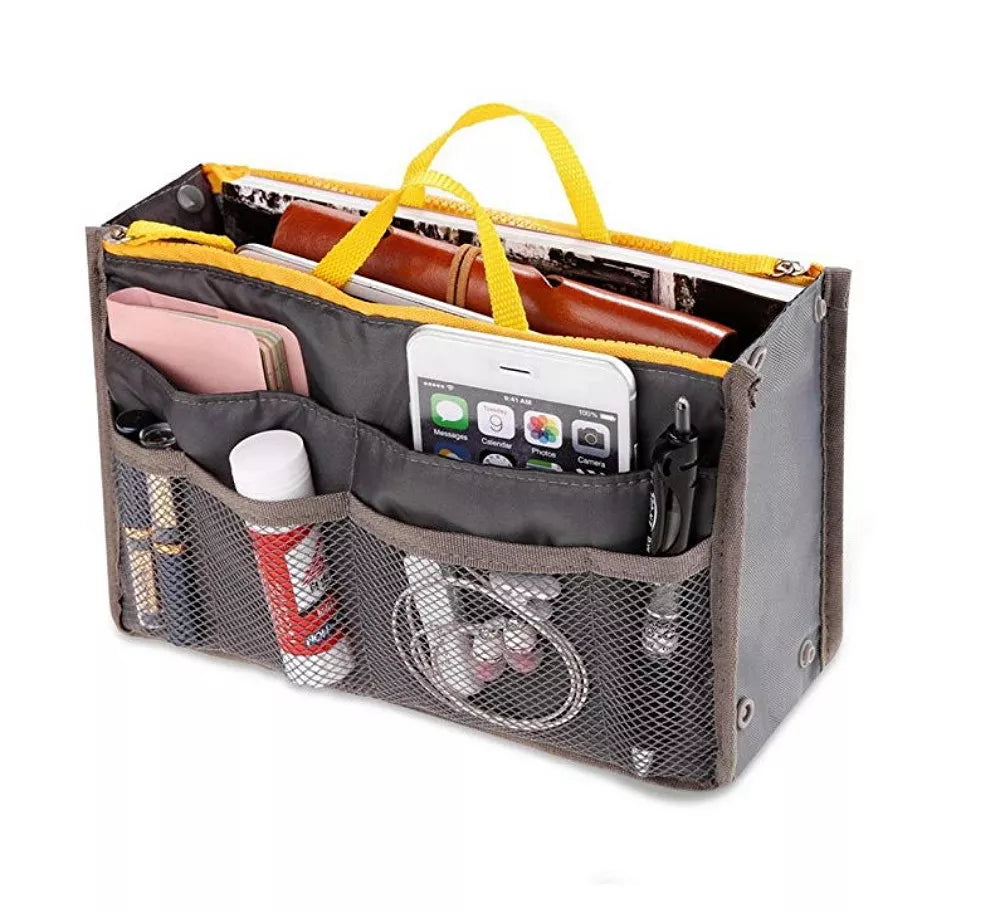 Women’s Travel Handbag Organizer Insert – Multi-Pocket Tote Purse Liner for Bags