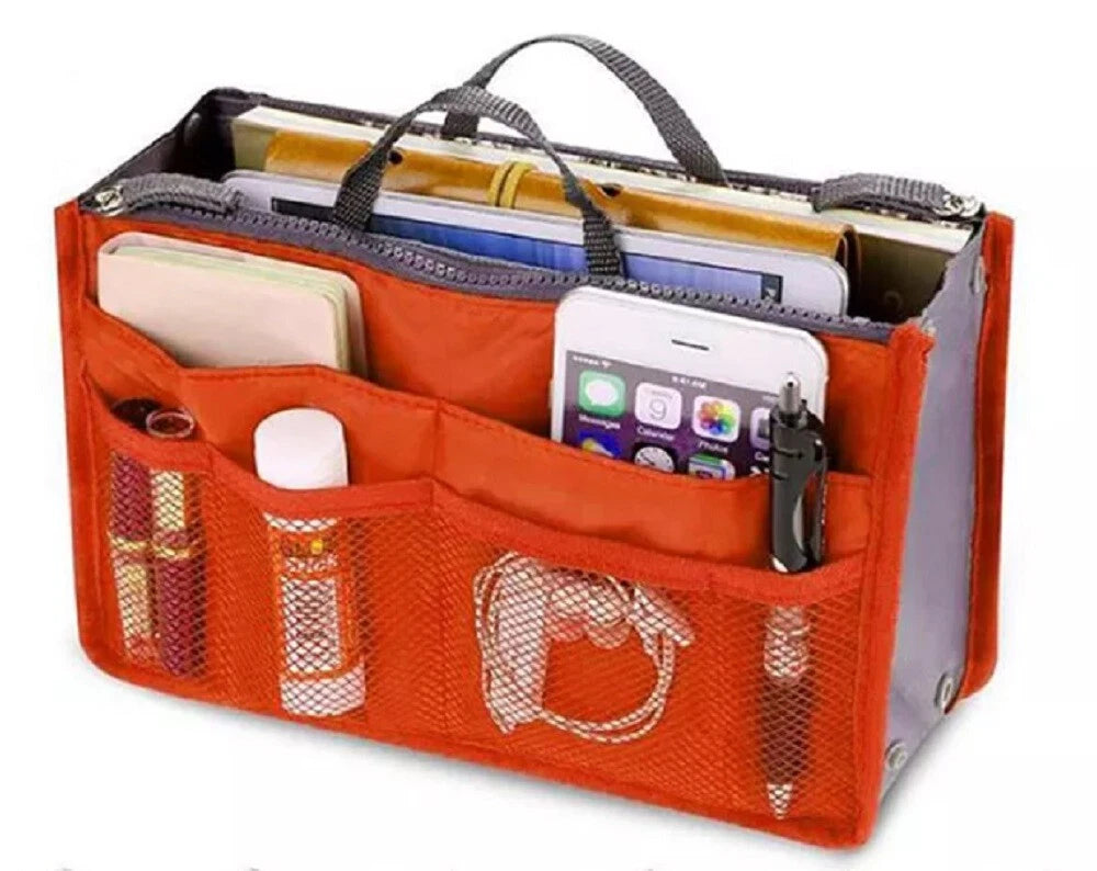 Women’s Travel Handbag Organizer Insert – Multi-Pocket Tote Purse Liner for Bags