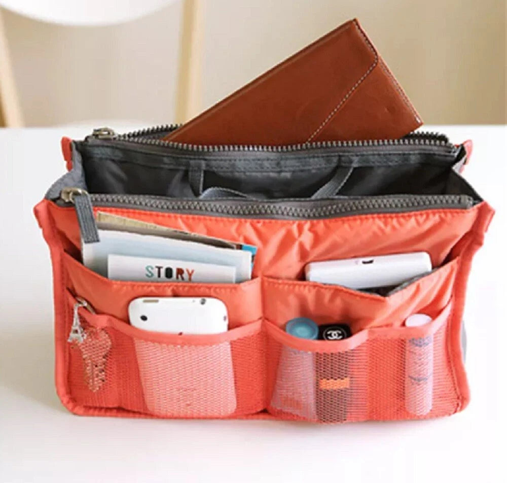 Women’s Travel Handbag Organizer Insert – Multi-Pocket Tote Purse Liner for Bags