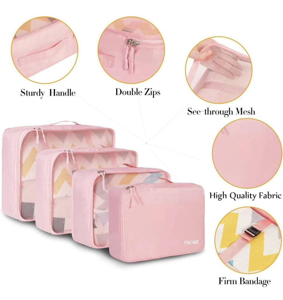 8 Set Packing Cubes Luggage Packing Organizers for Travel Accessories