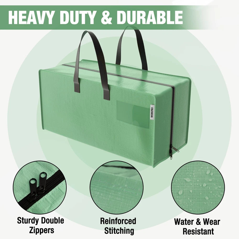 6 Pack Extra Large Moving Bags with Zippers & Carrying Handles Backpack Straps