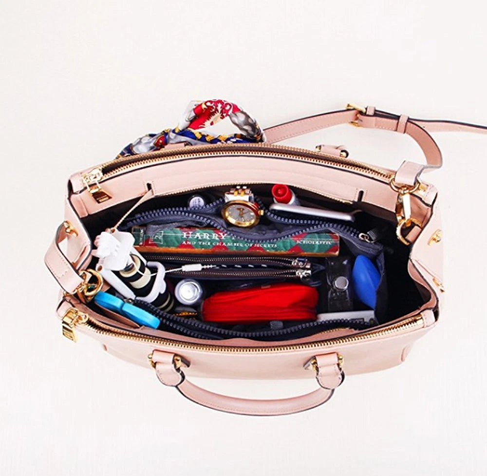 Women’s Travel Handbag Organizer Insert – Multi-Pocket Tote Purse Liner for Bags