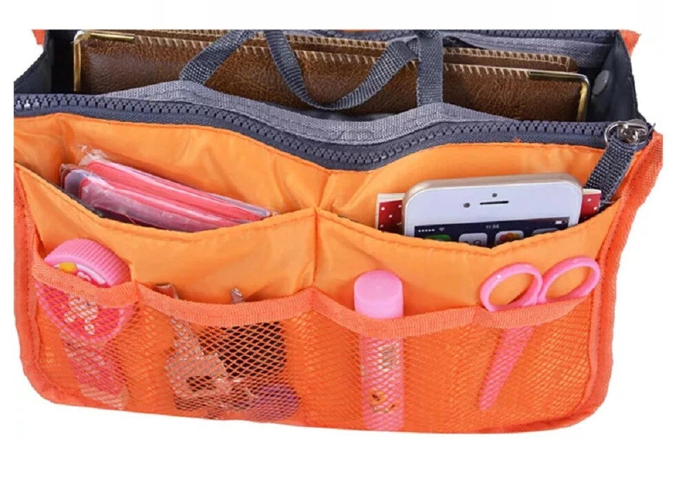 Women’s Travel Handbag Organizer Insert – Multi-Pocket Tote Purse Liner for Bags