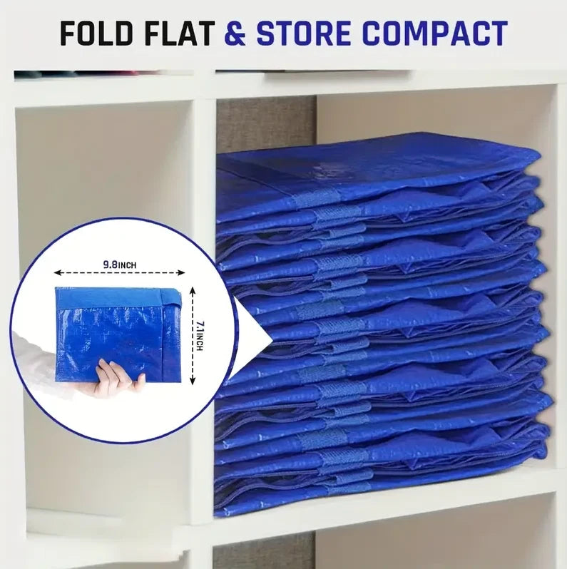 6 Pack Extra Large Moving Bags with Zippers & Carrying Handles – Heavy-Duty