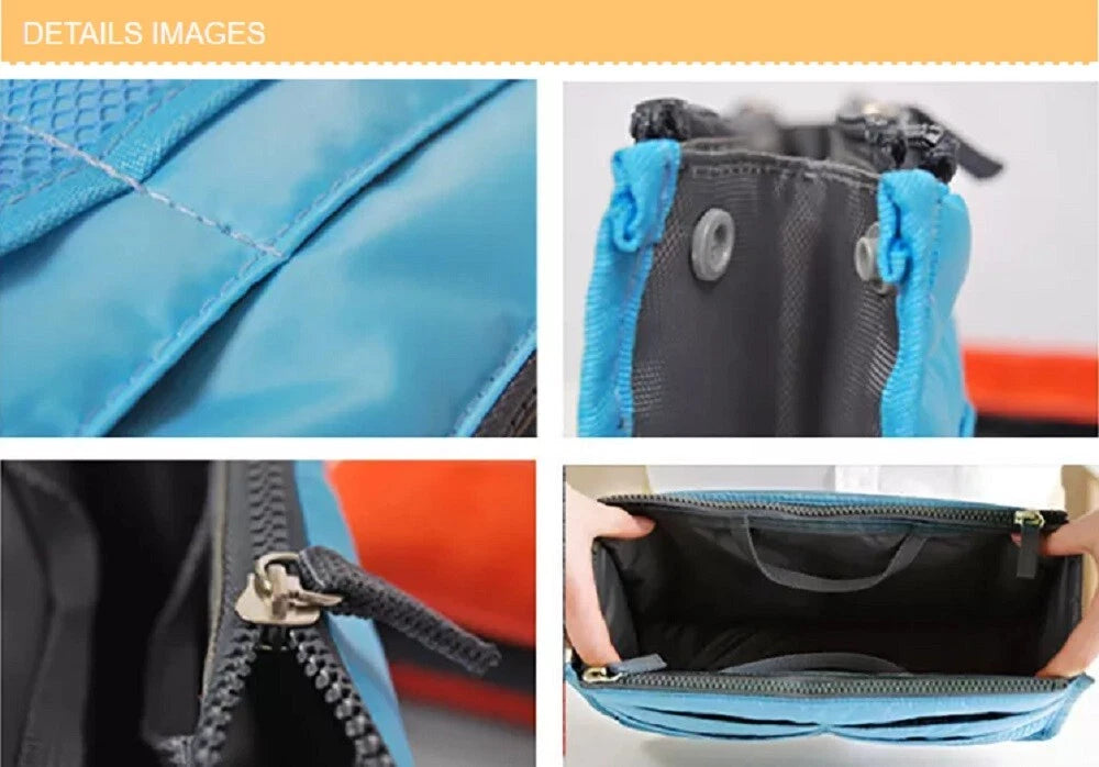 Women’s Travel Handbag Organizer Insert – Multi-Pocket Tote Purse Liner for Bags
