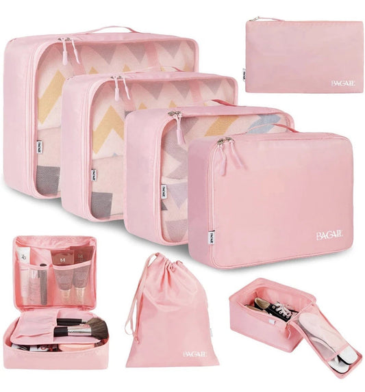 8 Set Packing Cubes Luggage Packing Organizers for Travel Accessories