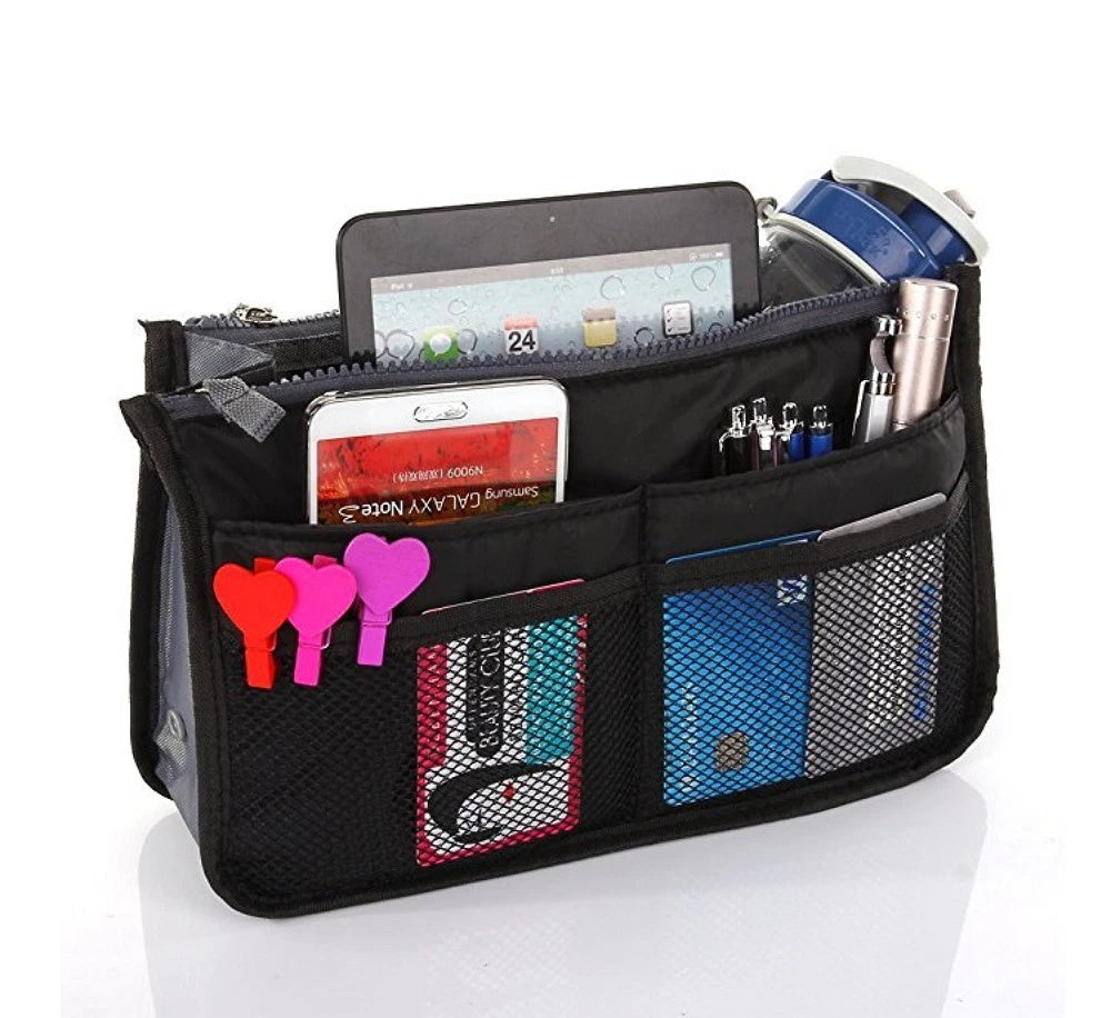 Women’s Travel Handbag Organizer Insert – Multi-Pocket Tote Purse Liner for Bags