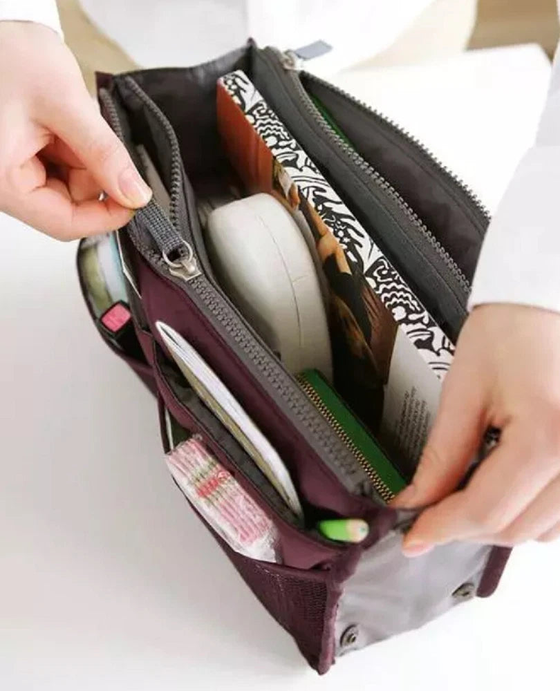 Women’s Travel Handbag Organizer Insert – Multi-Pocket Tote Purse Liner for Bags