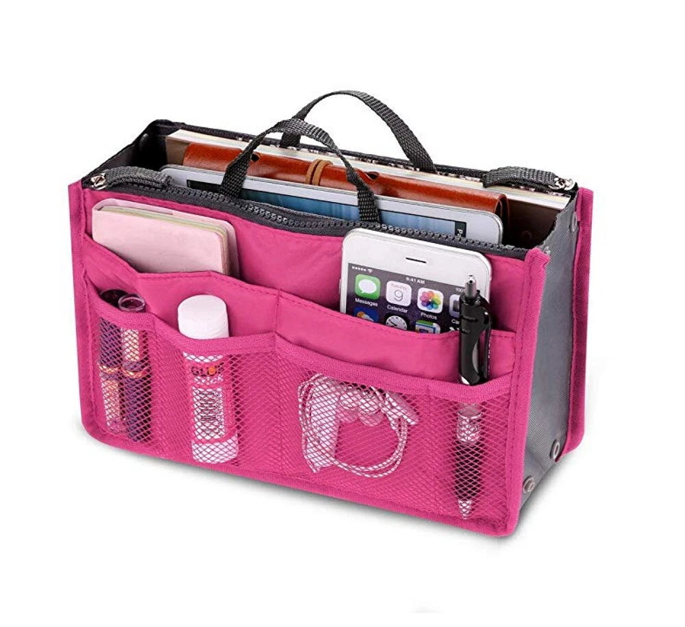 Women’s Travel Handbag Organizer Insert – Multi-Pocket Tote Purse Liner for Bags