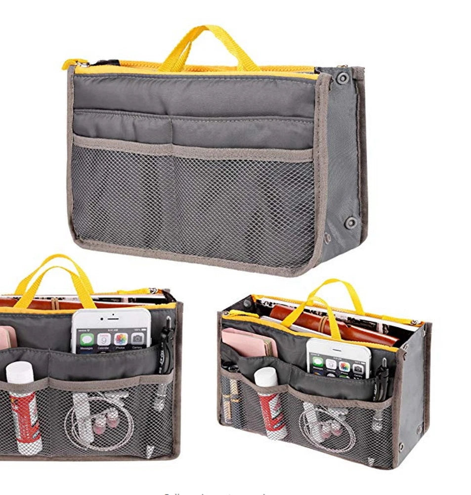 Women’s Travel Handbag Organizer Insert – Multi-Pocket Tote Purse Liner for Bags