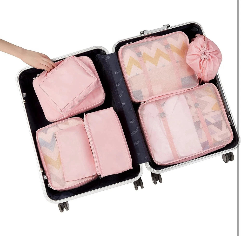 8 Set Packing Cubes Luggage Packing Organizers for Travel Accessories