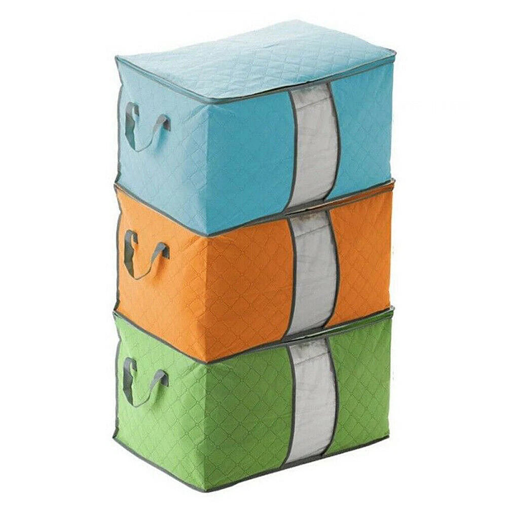 3x Anti Dust Large Storage Bag Clothes Quilt Blanket Storage Sort Home Organizer