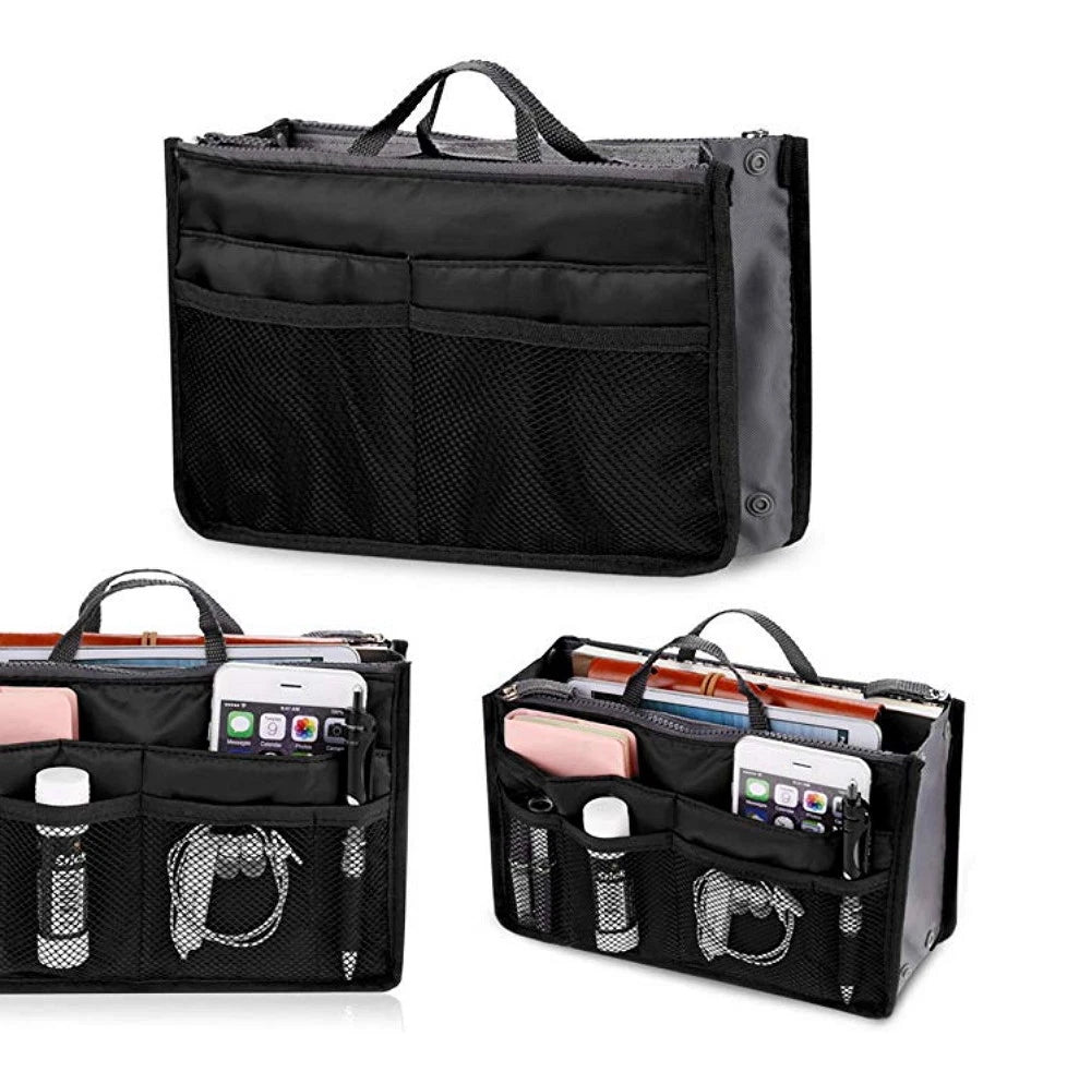 Women’s Travel Handbag Organizer Insert – Multi-Pocket Tote Purse Liner for Bags